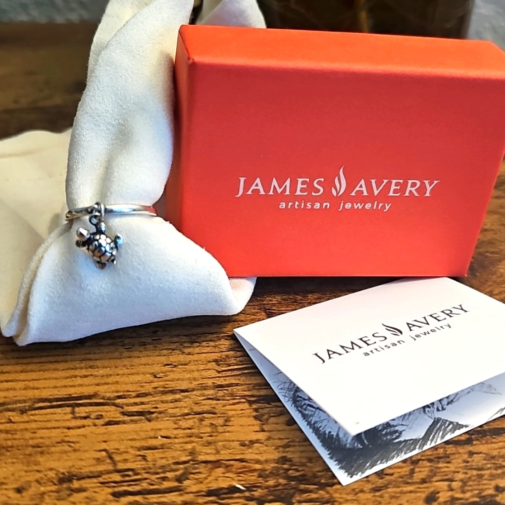 James Avery Dangle Ring - Turtle